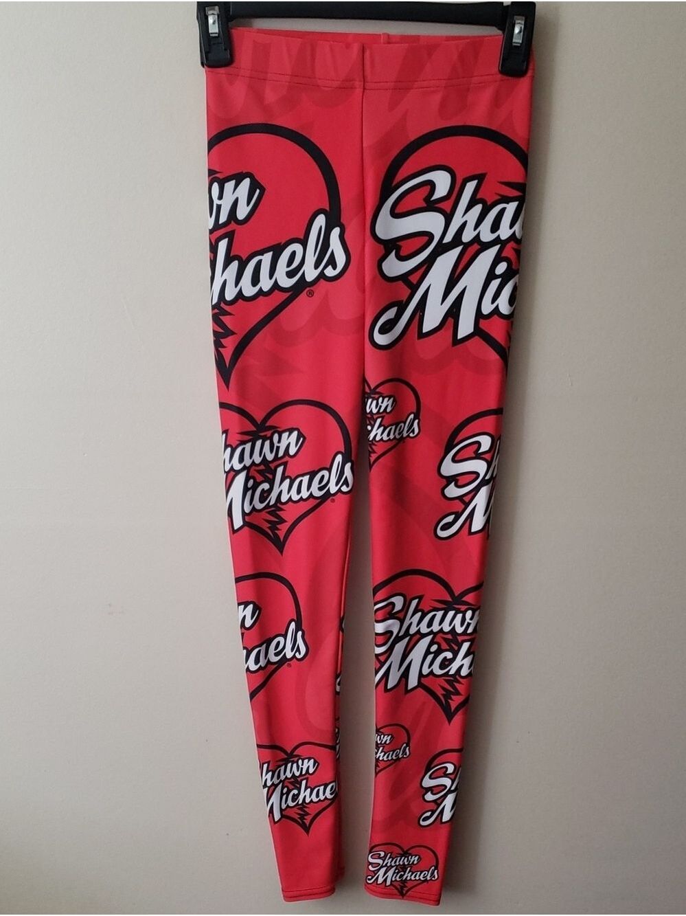 Shawn Michaels Red Logo Heart Leggings